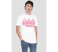 Stranger Things Bike Ride Logo T-Shirt, White | Size: 4XL Stranger Things White 4XL