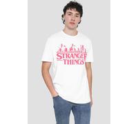 Stranger Things Bike Ride Logo T-Shirt, White | Size: XL Stranger Things White XL