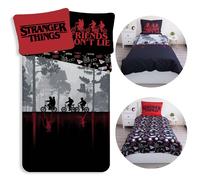 sarcia.eu Stranger Things Black, DOUBLE-SIDED, cotton children's bedding with zip, 100% COTTON 140x200cm+70x90cm OEKO-TEX (J)