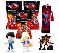 Stranger Things Blind Bag Party Favors 3 Pack - Bundle with 3 Collectible Figures Plus Bookmark Mini Figures for Teens