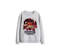 Stranger Things Board Game Kids Sweatshirt, Athletic Heather in Light Grey | Size: 12-13 Years Stranger Things Light Grey 12-13 Years