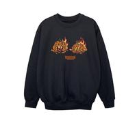 Stranger Things Boy's Demogorgon Pumpkin Sweatshirt in Black | Size: 9 Years Stranger Things Black 9 Years