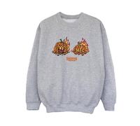 Stranger Things Boy's Demogorgon Pumpkin Sweatshirt in Grey | Size: 7-8 Years Stranger Things Grey 7-8 Years