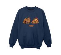 Stranger Things Boy's Demogorgon Pumpkin Sweatshirt in Navy | Size: 9 Years Stranger Things Navy 9 Years