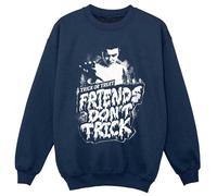 Stranger Things Boy's Friends Don´t Trick Sweatshirt in Navy | Size: 9 Years Stranger Things Navy 9 Years