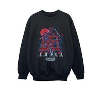 Stranger Things Boys Horror House Sweatshirt - Black - Black - 7-8 Years