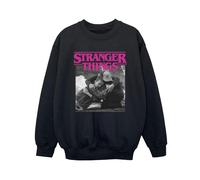 Stranger Things Boys Square Photo With Pink Logo Sweatshirt - Black - 7-8 Years - Black