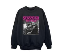 Stranger Things Boys Square Photo With Pink Logo Sweatshirt - Black - Black - 12-13 Years