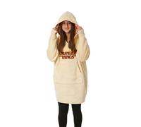 Stranger Things Brand Name Print Kids Cream Blanket Hoodie in Beige Stranger Things Beige One Size