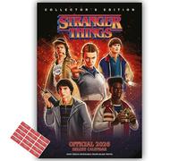 Stranger Things Calendar 2026 Official Deluxe Collector's Edition Calendar with Organisational Stickers Included