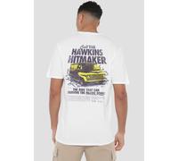 Stranger Things Call The Hawkins Hitmaker Front Back T-Shirt, White | Size: 3XL Stranger Things White 3XL
