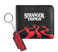 Stranger Things Card Wallet and Keyring Set for Adults Teenagers Kids - Card Slots ID Pocket - Gifts for Her