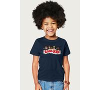 Stranger Things Cartoon Dustin & Co Code Red T-Shirt in Navy | Size: 9-11 Years Stranger Things Navy 9-11 Years