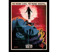 Stranger Things Chapter 4 Dear Billy Print - Red/Grey - 40cm x 30cm - Red/Grey - Red/Grey
