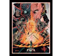 Stranger Things Chapter 8 Papa Print - Black/Red/Orange