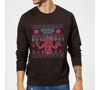Stranger Things Christmas Deomogorgon Unisex Christmas Jumper - Black - L