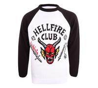 Stranger Things Christmas Jumper Hellfire Club Official Unisex Ugly Sweater XL White