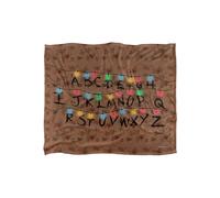 Stranger Things Christmas Lights Alphabet Officially Licensed Silky Touch Super Soft Throw Blanket 152 x 127 cm Netflix White One Size