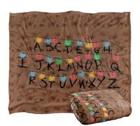 Stranger Things CHRISTMAS LIGHTS ALPHABET Silky Touch Super Soft Throw Blanket 152 x 127 cm