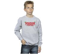 Stranger Things Christmas Lights Sweatshirt Netflix Grey 7-8 Years