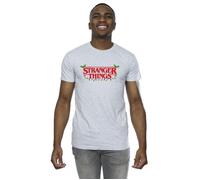 Stranger Things Christmas Lights T-Shirt Netflix Grey M