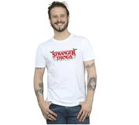 Stranger Things Christmas Lights T-Shirt Netflix White XXL