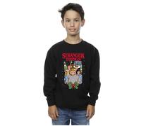 Stranger Things Christmas Poster Sweatshirt Netflix Black 9 Years