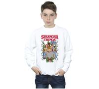 Stranger Things Christmas Poster Sweatshirt Netflix White 7-8 Years
