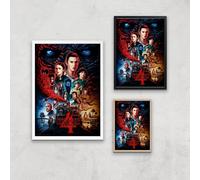 Stranger Things Composition Giclee Art Print - A4 - White Frame