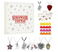 Stranger Things Deluxe Jewellery Crackers Gift Set in Silver | Size: 6 Pack Stranger Things Silver 6 Pack