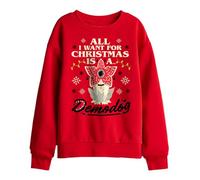 Stranger Things Demodog Christmas Kids Sweatshirt, Red, 9-11