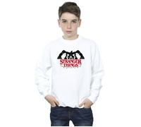 Stranger Things Demogorgon Christmas Lights Sweatshirt Netflix White 7-8 Years