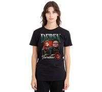 Stranger Things Derek Homage Ladies T Shirt, Black, XX-Large