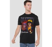 Stranger Things Dustin Homage T-Shirt, Black | Size: Small Stranger Things Black S
