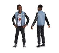 Stranger Things Eddie Fancy Dress for Kids and Teens, Officially Licensed by Disguise, Features Iconic Hellfire Club T-Shirt and Denim Jacket with Leather Sleeves, for Ages 7-8, 10-12 & 14-16 years
