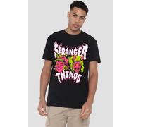 Stranger Things Eddie & Dustin T-Shirt, Black | Size: Small Stranger Things Black S
