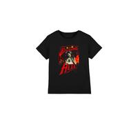 Stranger Things Eddie Munson Raising Hell Boys T-Shirt in Black | Size: 12-13 Years Stranger Things Black 12-13 Years