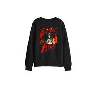 Stranger Things Eddie Munson Raising Hell Kids Sweatshirt, Black | Size: 7-8 Years Stranger Things Black 7-8 Years