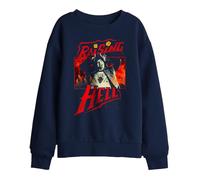 Stranger Things Eddie Munson Raising Hell Kids Sweatshirt, Navy, 12-13