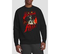Stranger Things Eddie Munson Raising Hell Sweatshirt, Black | Size: Small Stranger Things Black S