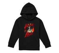 Stranger Things Eddie Munson Raising Hell Youth Kids Boy Girls Pull-Over Hoodie, Black, 9-11