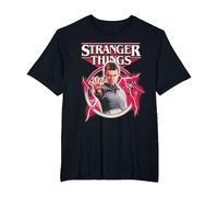 Stranger Things Eleven Lightning Poster T-Shirt, Men's Big and Tall, Black, 5X Tall