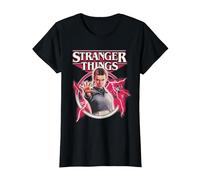 Stranger Things Eleven Lightning Poster T-Shirt, Women, Black, 3X-Large
