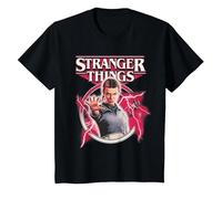 Stranger Things Eleven Lightning Poster T-Shirt, Youth, Black, X-Small