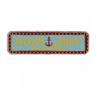 Stranger Things Enamel Pin Badge (Scoops Ahoy Design) 1cm x 3.5cm - Official Merchandise