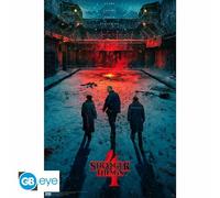 Stranger Things Ending Has A Beginning Poster - Red/Blue/Black - 61cm x 91cm - Red/Blue/Black - Red/Blue/Black