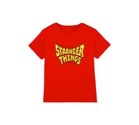 Stranger Things Flame Logo Kids T-Shirt, Red | Size: 7-8 Years Stranger Things Red 7-8 Years