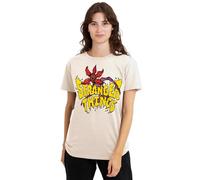 Stranger Things Flames Demogorgon Ladies T Shirt, Natural, Small