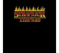 Stranger Things Flames Logo Women's Cropped Hoodie - Black - XXL