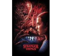 Stranger Things Fleece Blanket - Vecna v Eleven Design - Bed Throw Super Soft Blanket - 100% Polyester - 100 x 150cm